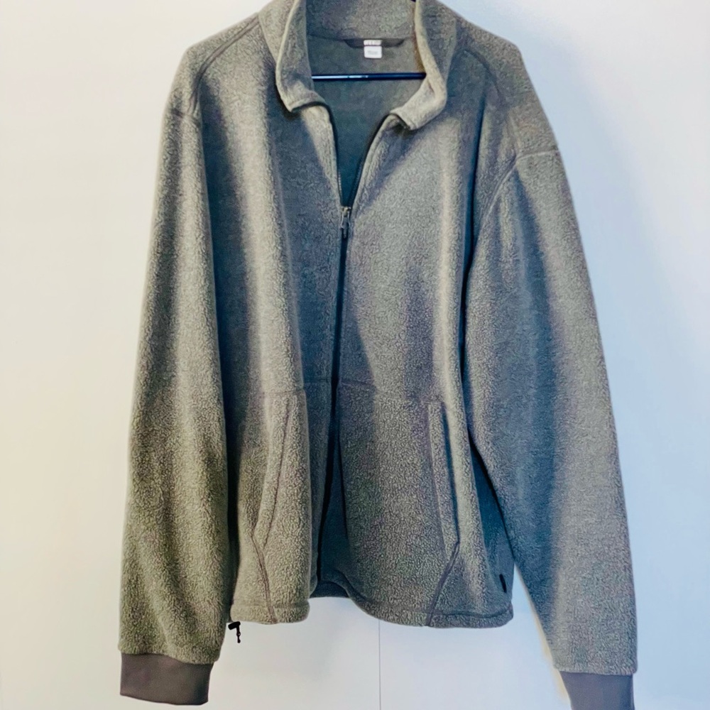 REI Co-op Gray Full-Zip Men’s Fleece Jacket Sz XXL